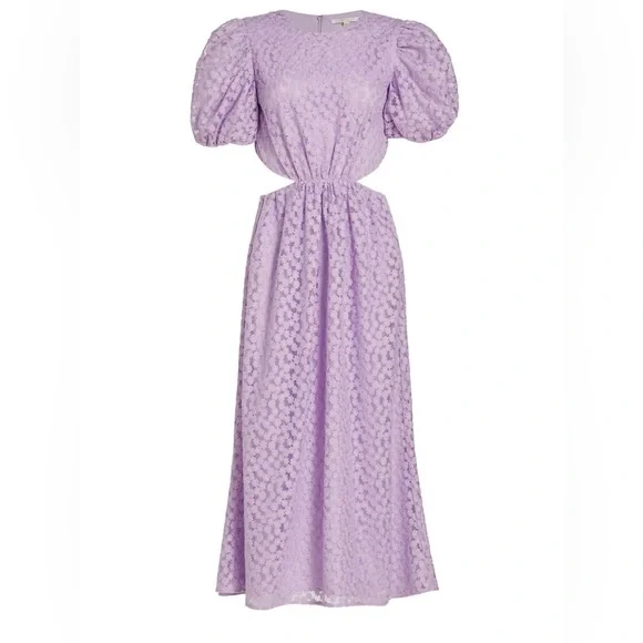 wayf cut out dress Wayf Women's Cut-Out Midi-Dress - Lavender Lace